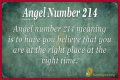 
ANGEL NUMBER 214
