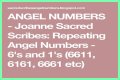 
Repeating Angel Numbers - 6's and 1's  (6611, 6161, 6661 etc)
